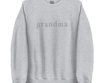Embroidered Grandma Crewneck, Nana Sweatshirt, Mother's Day Gift, Gift For Mother, Christmas Sweatshirt, Grammy Crewneck