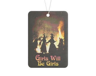 Odświeżacz powietrza do samochodu Witches Bonfire Girls Will Be Girls | Zapach Halloween