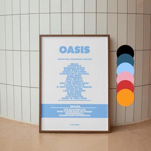 Custom Tour Setlist Poster Prints | Gigs Concert Arena Posters | Traditional Style Setlist Gift | Personalised Music Setlists | Gig Prints