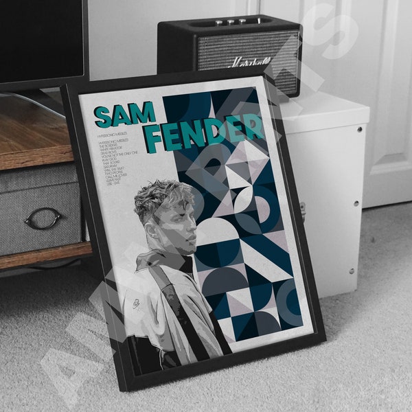 Sam Fender Inspired 'Hypersonic Missiles' Album Print with Grunge Effect | Album Print | Music Poster | Music Gift | Unframed