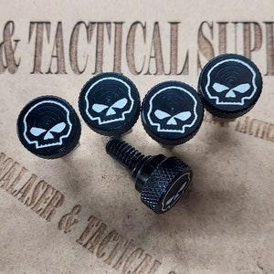 thumbnail image 2 of Blue Billet Aluminum Knurled Bolt For Harley-Davidson – Seat To Fender Mount By CCP 2 of 5