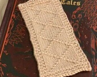 Diamonds and Purls Bookmark Knitting Pattern