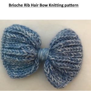 Brioche Rib Hair Bow Knitting Pattern