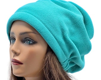 Winter Beanie,Turquoise Winter Beanie,Fleece Beanie, Winter Hat, Fleece Hat, Warm Hat, Warm Beanie, Winter Cap, Cute Beanie,