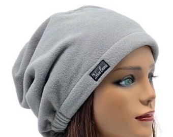 Winter Fleece Beanie,Gray Beanie,Winter Hat,Fleece Hat,Warm Hat,Warm Beanie,Winter Cap,Cute Beanie,Ear Warmer