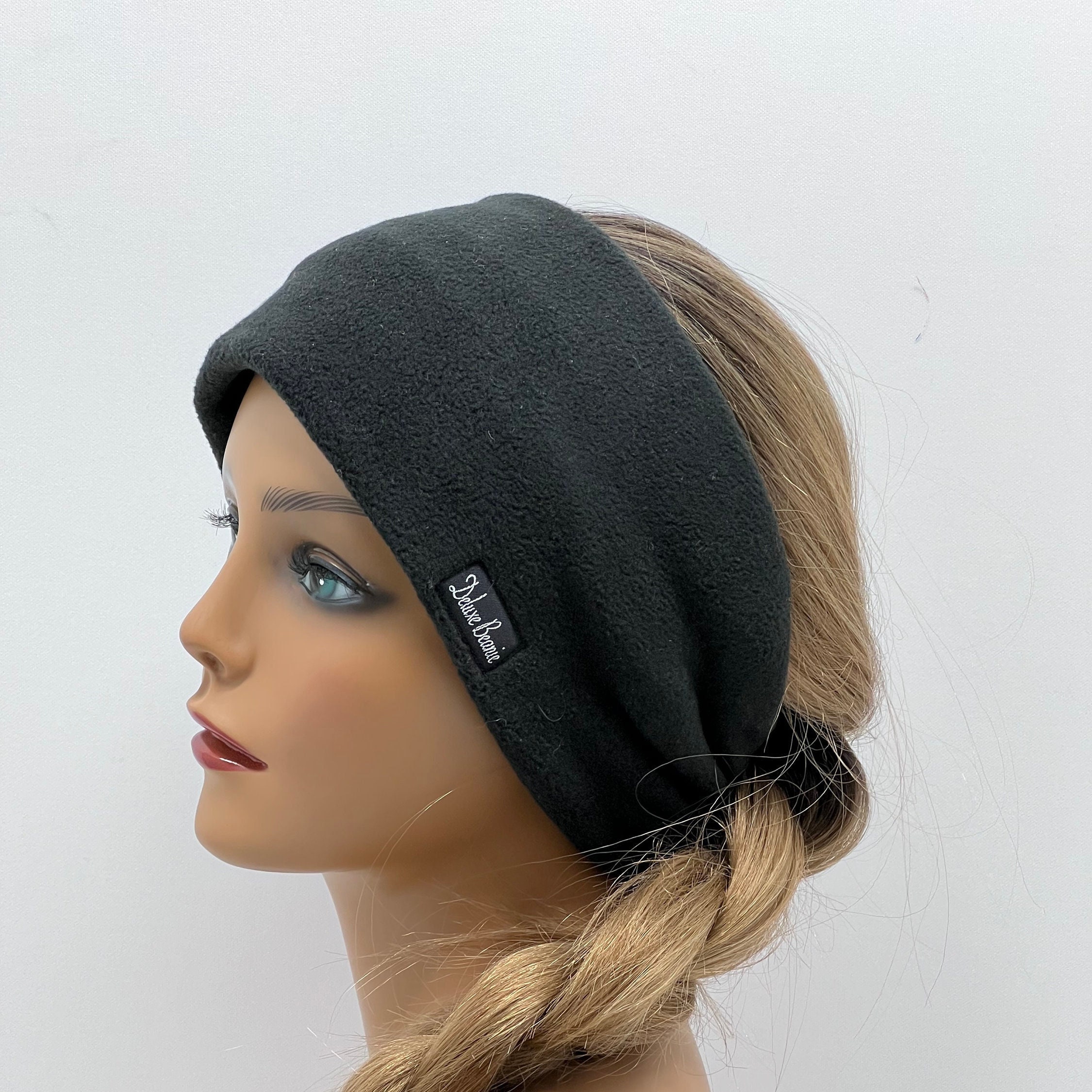 Fleece Double Layer Headbands,black Ear Warmer,winter  display picture 2