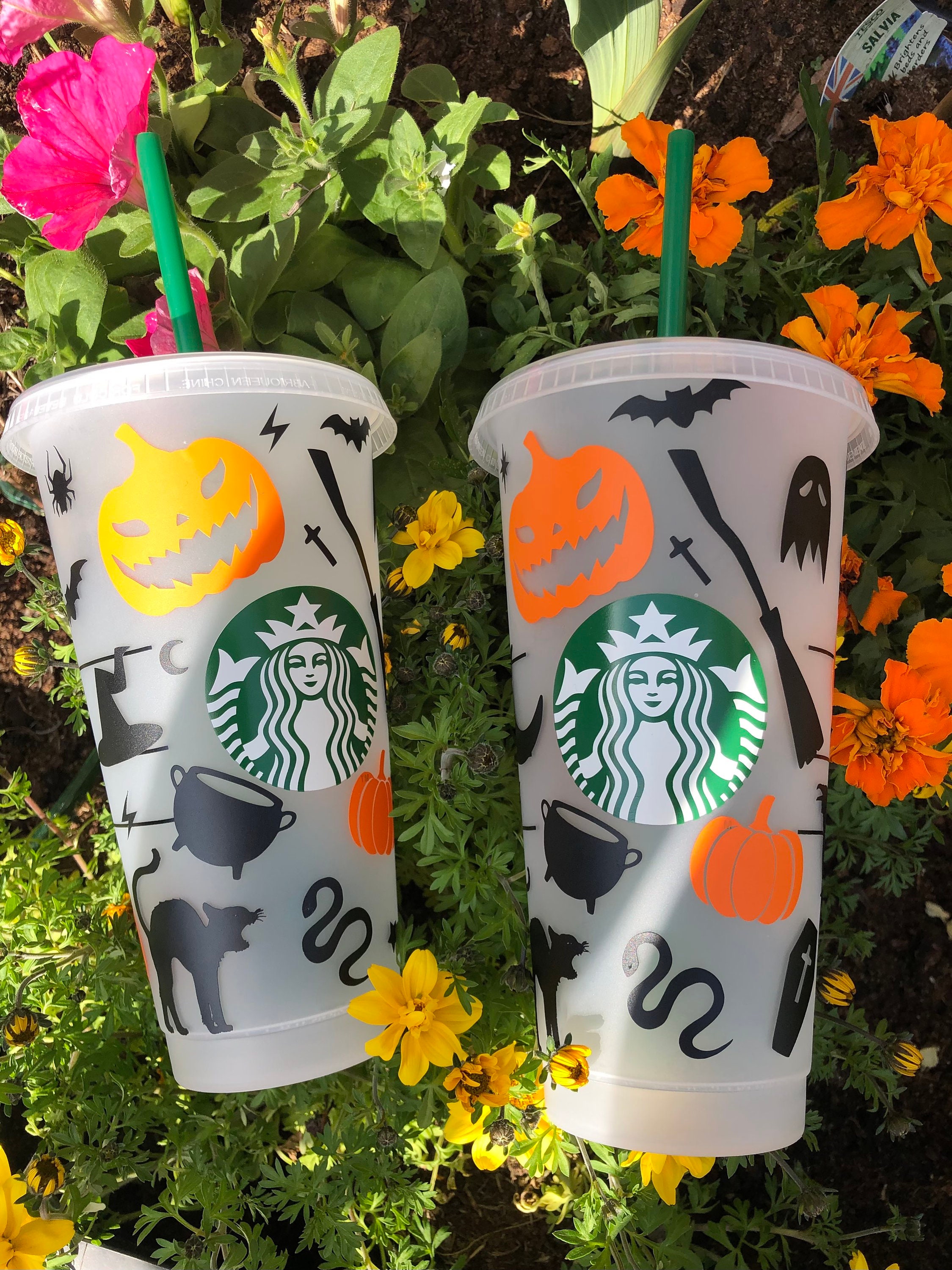 Halloween Inspired Starbucks Cup Personalised Reusable Etsy UK