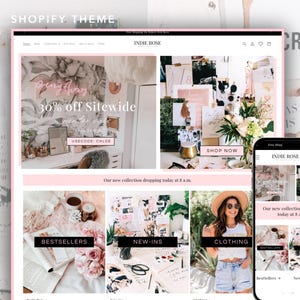 Feminines Boutique-Design, Shopgewbe-Theme, Shopget-Thema Vorlage, Luxuriöses Shop-Design, digitaler Download Shopilly, Boho-Shop-Thema OS 2.0