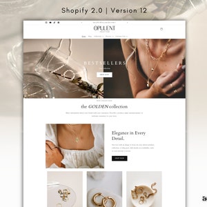 Jewelry Shopify Theme, Jewelry Shopify Template, Minimal & Clean Shopify jewelry Theme, Elegant Shopify Theme, Shopify Theme Template