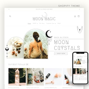 Shopify Theme Template, Spiritual Shopify Theme, Beige Shopify Theme, Boho Shopify Theme, Crystal Shopify theme, Boho Shopify Theme Website