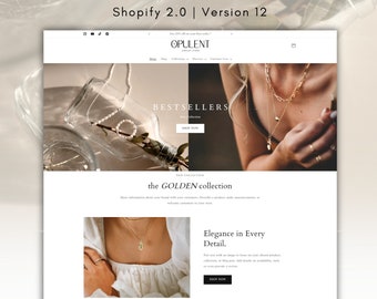 Jewelry Shopify Theme, Jewelry Shopify Template, Minimal & Clean Shopify jewelry Theme, Elegant Shopify Theme, Jewelry Shopify OS 2.0 Theme