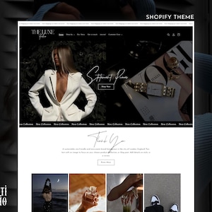 Puede incluir: La p&aacute;gina de inicio del sitio web de The Luxe Studio, una marca sostenible y &eacute;tica con sede en Londres, Inglaterra. La p&aacute;gina de inicio presenta una chaqueta blanca, un reloj y una revista con el texto "Statement Pieces" y "Shop Now". El sitio web tambi&eacute;n presenta un mensaje de "Gracias" y una llamada a la acci&oacute;n para "Saber m&aacute;s".