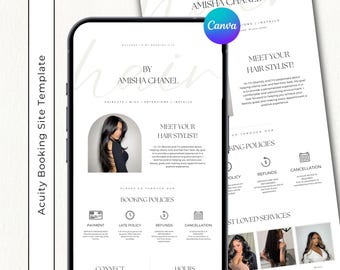 Acuity-planningssjabloon voor haarstylisten, wimpers, nagels en make-up (Canva-website)