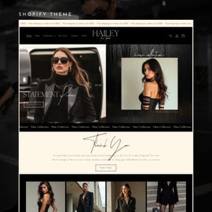 Luxury shopify theme, Shopify theme clothing, Fashion Shopify theme, Easy Setup + Customizable, Dark Luxury Shopify theme, Digital download
