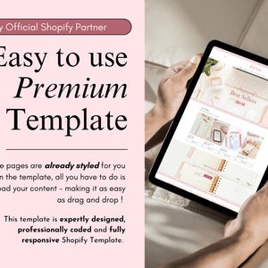 Pink Shopify Theme, Rose Gold Website Template Design, Feminine Shopify Theme Website, Shopify Store Banners, Luxury Shopify Website, Pink image 4