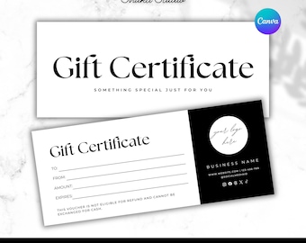 Gift Certificate Template Printable and Editable Luxury Small business Coupon Voucher Template Hair Nails Lash Makeup Spa