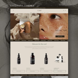 Minimal Shopify Template, Skincare Shopify Template, Wellness Shopify Theme, Aesthetic Shopify Theme, Luxury Theme, Editorial Shopify Theme