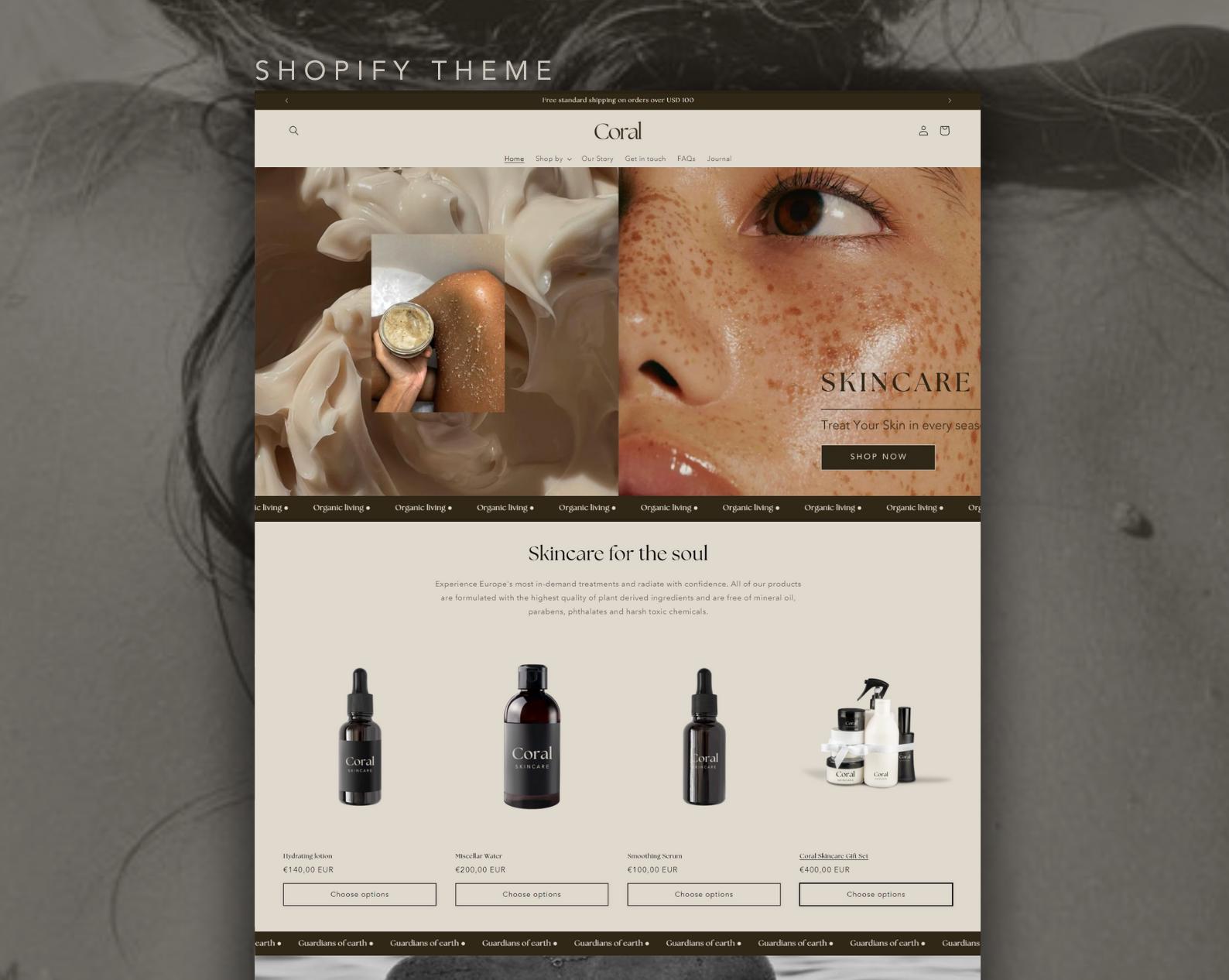 Minimal Shopify Template, Skincare Shopify Template, Wellness Shopify Theme, Aesthetic Shopify Theme, Luxury Theme, Editorial Shopify Theme