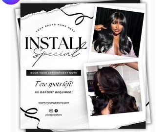 Anlegen Spezial Flyer Luxus Hair Stylist Buchung Flyer | Bearbeitbare Canva Vorlage