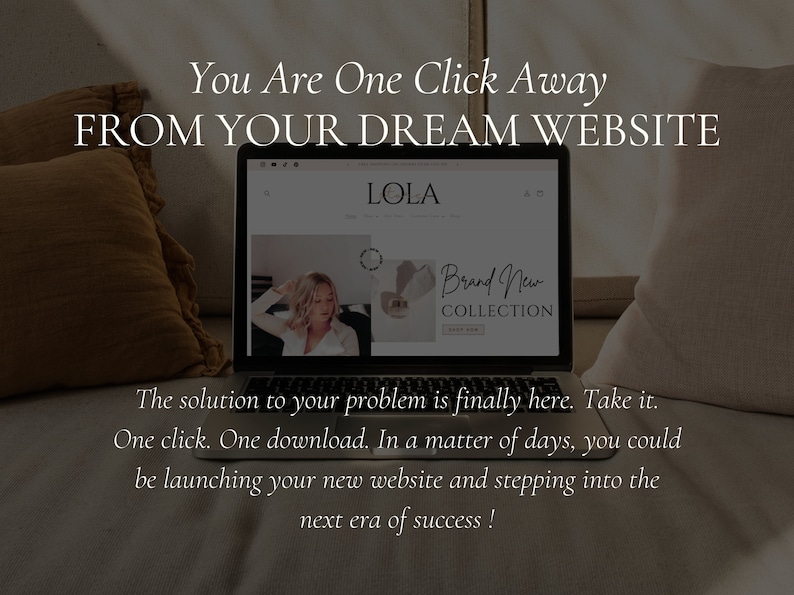 Luxuriöses Shopify-Theme | Boutique-Website-Design in Weiß und Rosa | Anpassbare Shopify-Vorlage im Boho-Stil mit editierbaren Canva-Bannern | Shopify 2.0 Bild 10