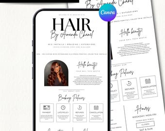 Square Booking Site Template Hair Square Appointments Hair Website Template Square Site Hair Site Canva Square Booking Website Hair Booking