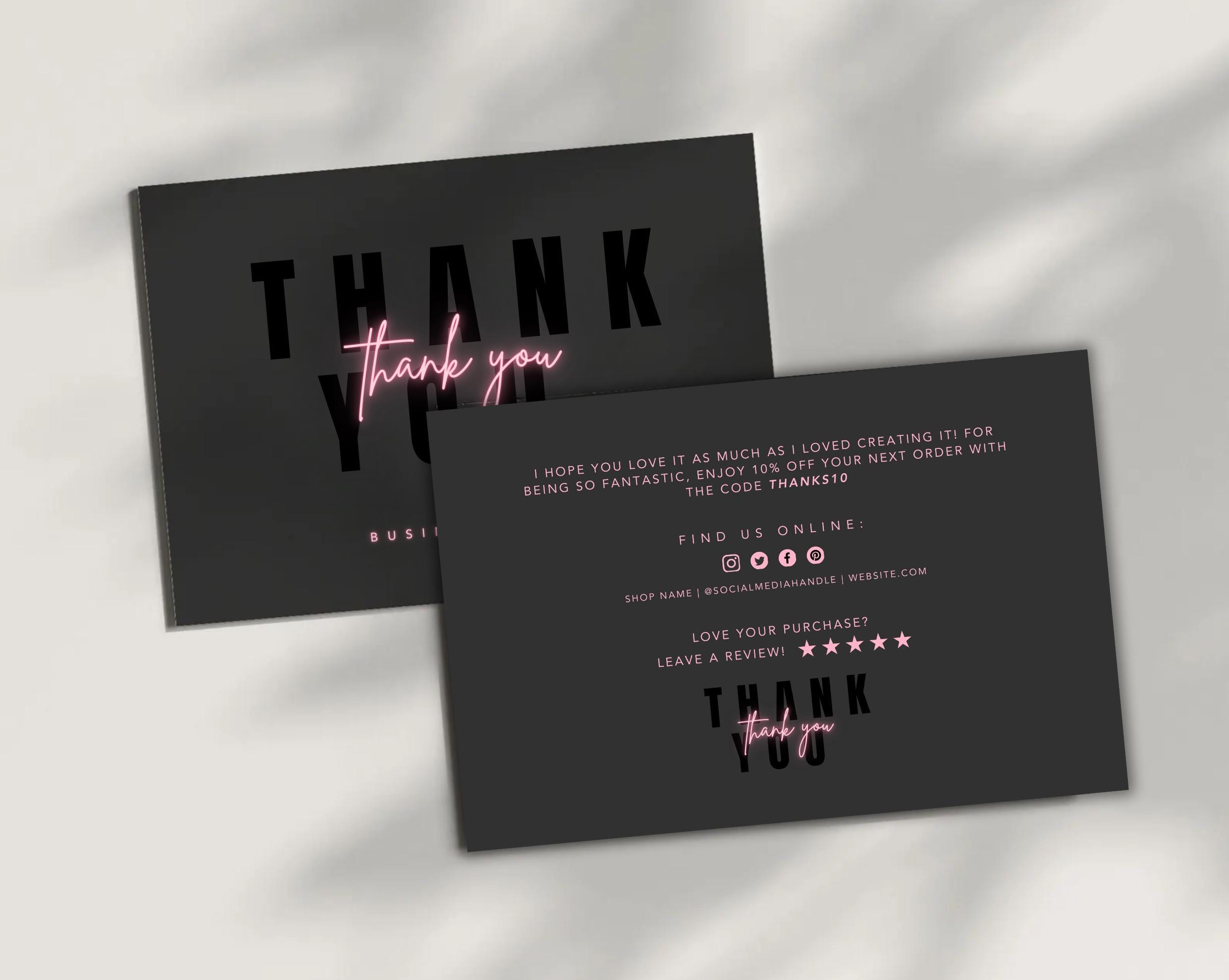 E commerce thank you card - Etsy 日本