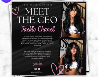 Meet The CEO Flyer Template | Editable Small Business Flyer (Canva)