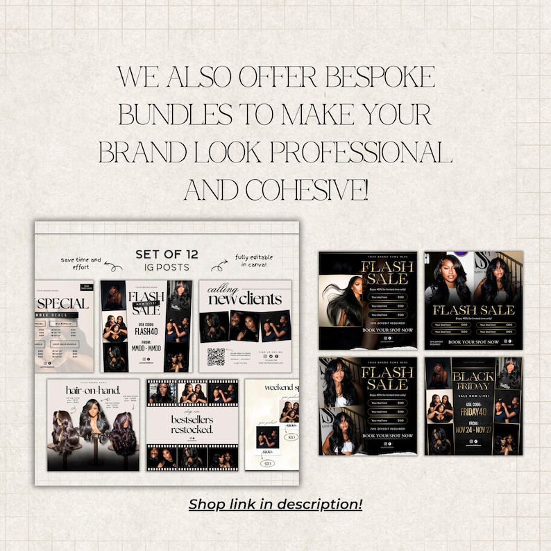 Hair Stylist Acuity Scheduling Template: Dark Chic Canva Design Bild 9