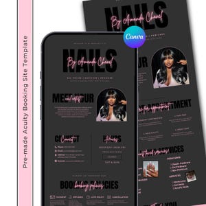 Nail Tech Modern Acuity Scheduling Template (Digital Download)