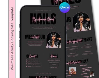 Nail Tech Modern Acuity Scheduling Template (Digital Download)