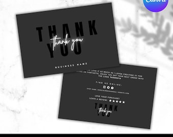 Thank you card template for hair business, nails, lash tech, hairstylist