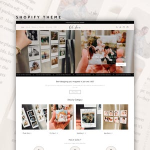 May include: A website interface showcasing personalized photo magnets. The site features images of magnets on a refrigerator, with family photos and text. The website's theme is clean and modern, with a focus on turning special moments into memories.