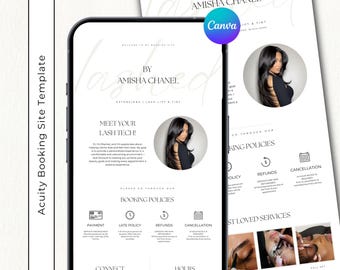 Acuity Scheduling Template for Lash Techs (Canva)