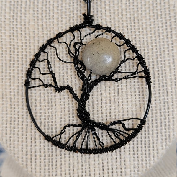 Vintage Handmade Necklace - Tree of Life w/ Full Moon