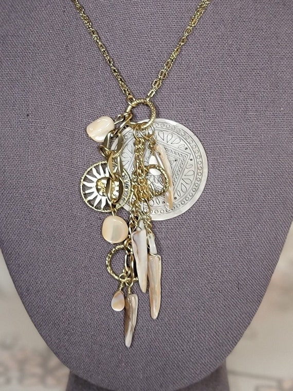 Estate Sun & Shells Mandala Necklace