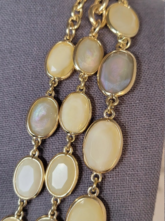 Vintage Talbots 3-Strand Iridescent Statement Nec… - image 4