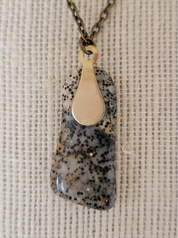 Vintage Agate Necklace (Possibly Montana Jasper A… - image 3