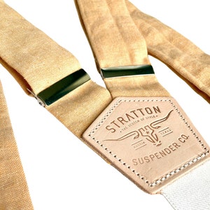 Pastel Orange Magnetic Clasp Suspenders – Wedding Groomsmen Accessories | Best Alternative to Clip-Ons