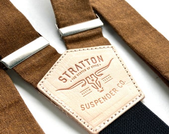 Cinnamon Wedding Button-On Suspenders - Stratton Suspender Co. 2024 Edition