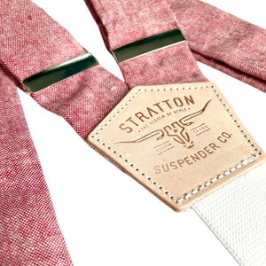 Cherry Red Magnetic Clasp Suspenders – The Best Alternative to Clip-Ons | Heritage American Wedding Menswear