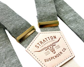 Sage Heather Wedding Suspenders – Vintage Button-On Groomsmen Suspenders, Rustic Sage Green Suit Accessories, Handmade Leather Suspenders