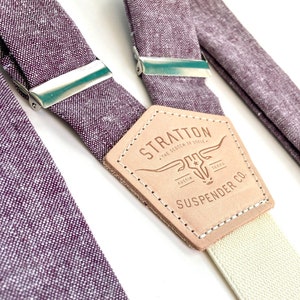 Purple Wedding Suspender Set - Stratton Suspender Co.