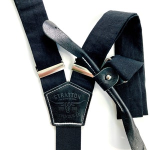 Clogger Button-On Suspenders - Black