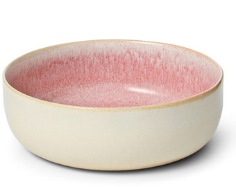 Ceramic Bowl Large Red Handmade | 19 cm
