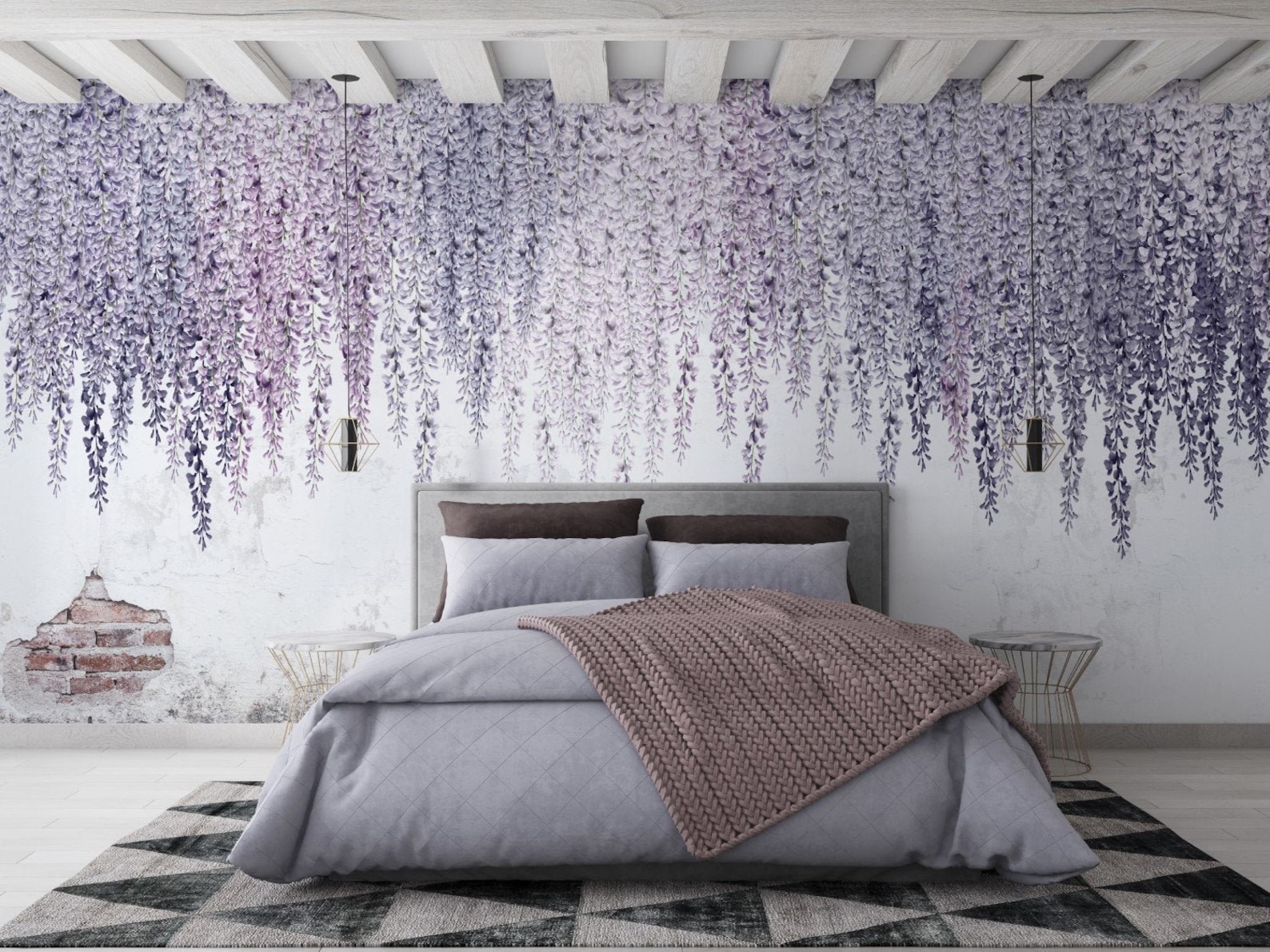 Beautiful Wisteria Hanging, Wisteria Wallpaper, Wisteria Wall Mural ...