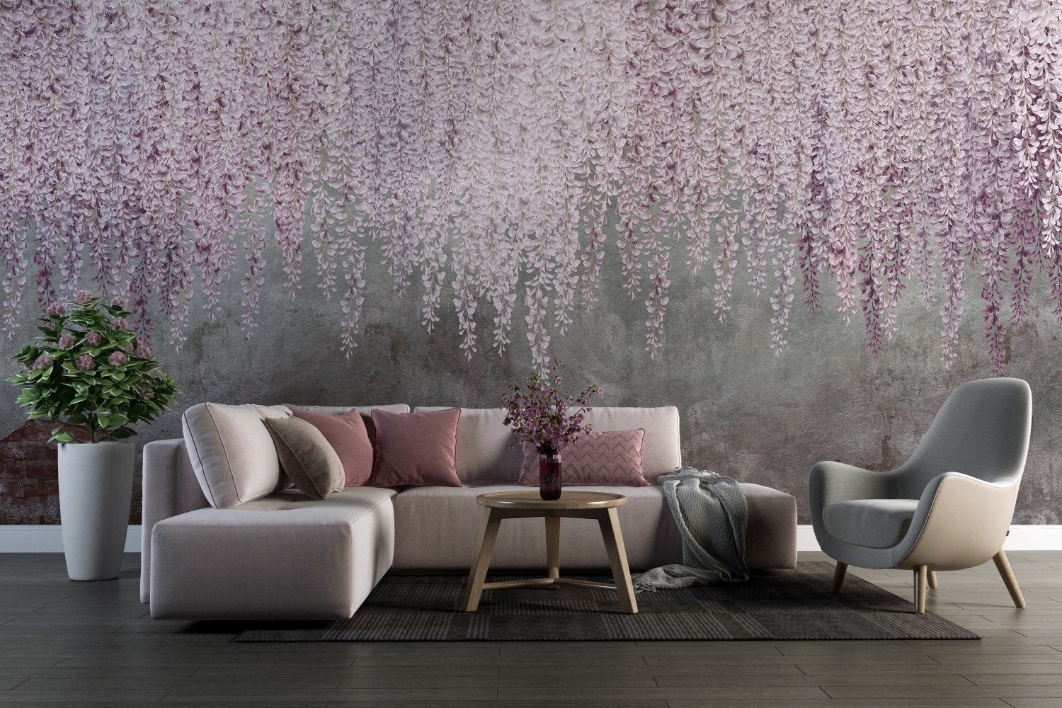 Beautiful Pink Wisteria Vine Hanging, Wisteria Wallpaper, Wisteria Wall ...