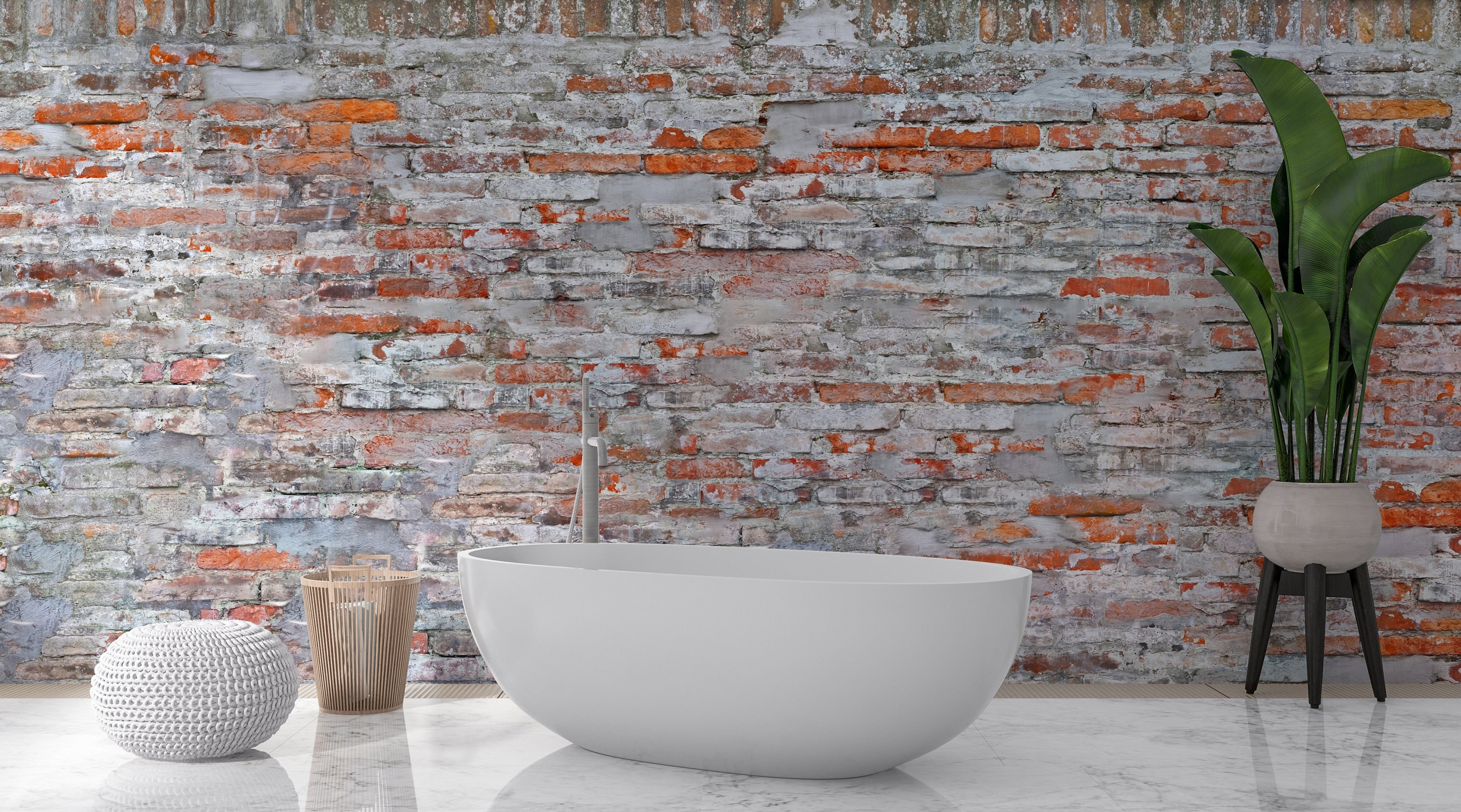 Old Style Red Grey Brick Wall Peel and Stick Wallpaper - Etsy