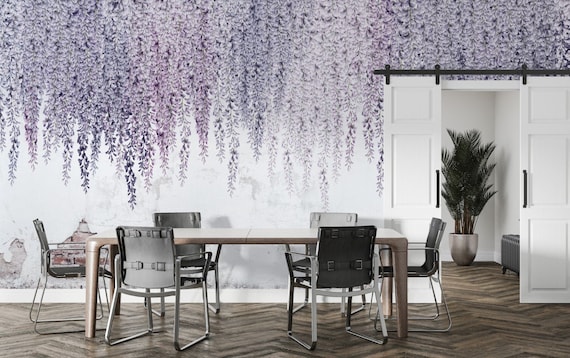 Beautiful Wisteria Hanging Wisteria Wallpaper Wisteria Wall | Etsy
