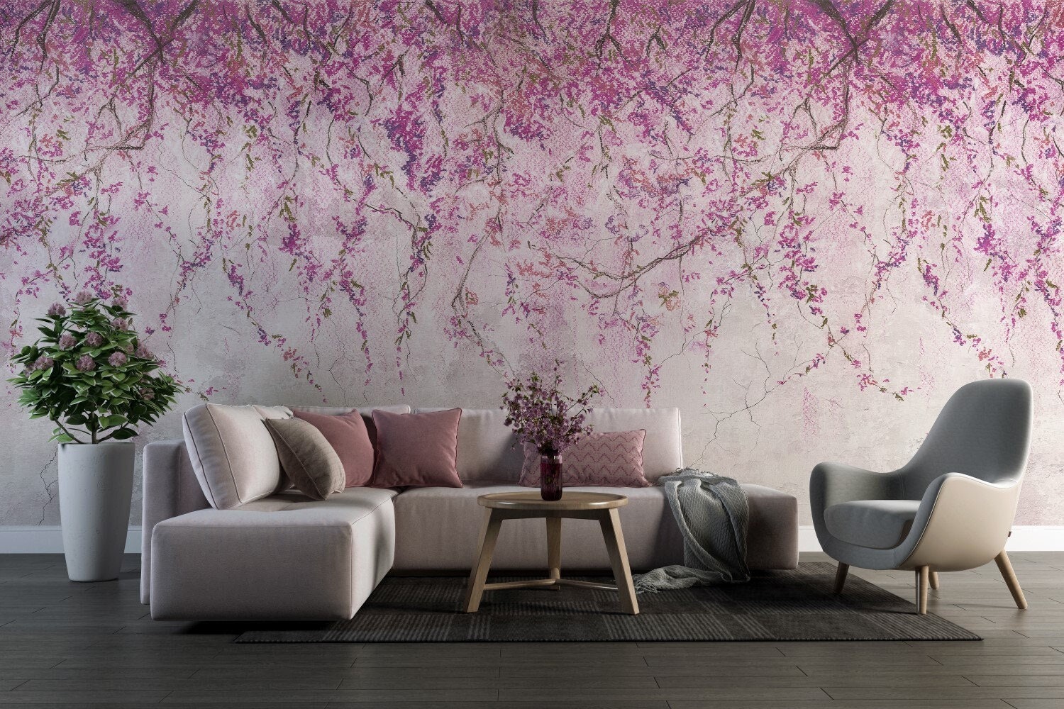 Beautiful Wisteria Vine Hanging Wisteria Wallpaper Wisteria - Etsy