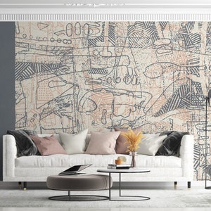 Verschiedene Formen Farben Thema Tapete. Moderne Tapete. Wandsticker Wanddeko skandinavisches Design abnehmbar